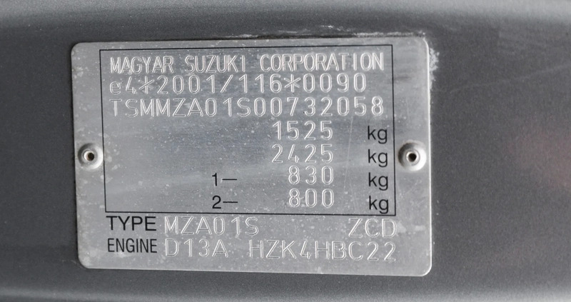 Suzuki Swift cena 8700 przebieg: 200000, rok produkcji 2009 z Jarocin małe 704